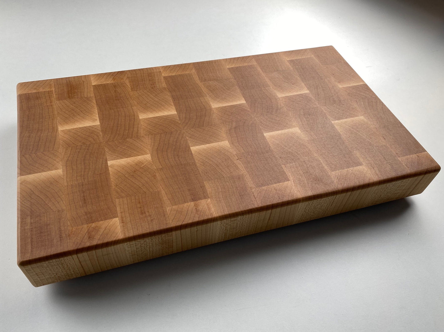 Handmade End-grain Cutting Board, Solid Maple, 2-1/4-inch Thick, Heavy Duty