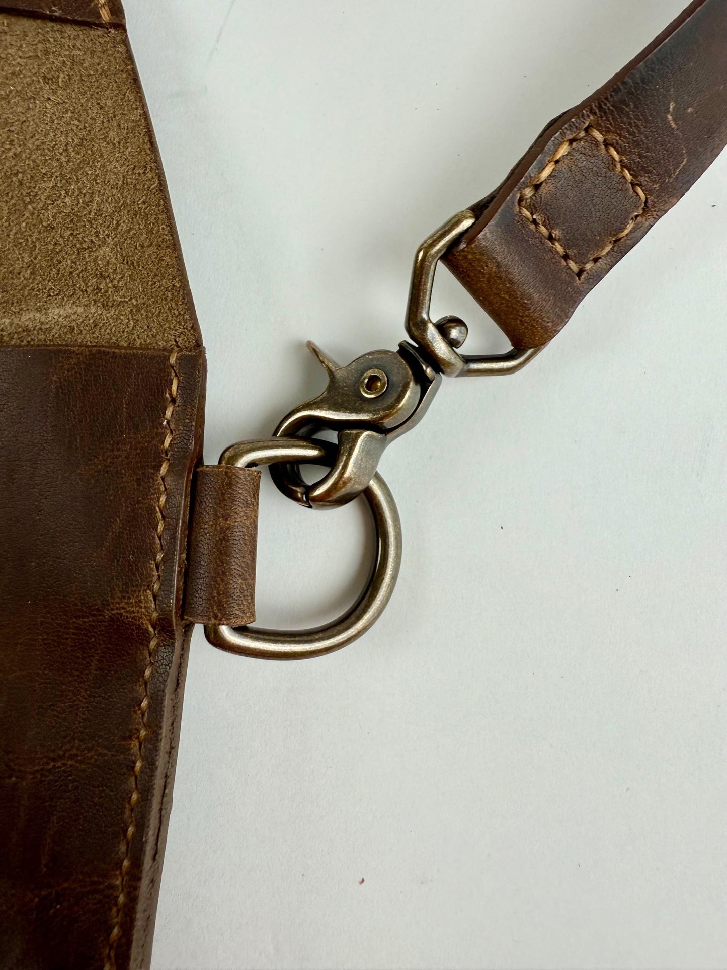Handmade Petite Leather Crossbody Bag - Horween Leather - Hand-Stitched