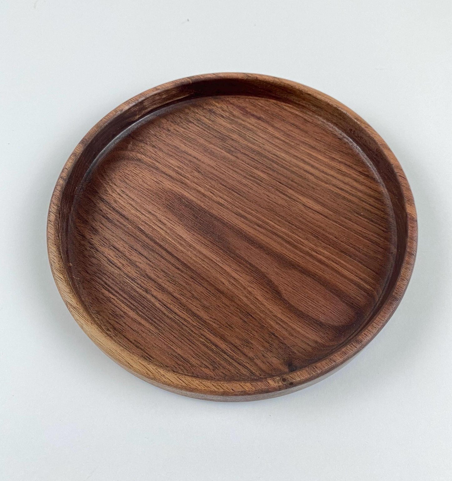 Walnut valet tray/bottle coaster - shallow - handmade router tray
