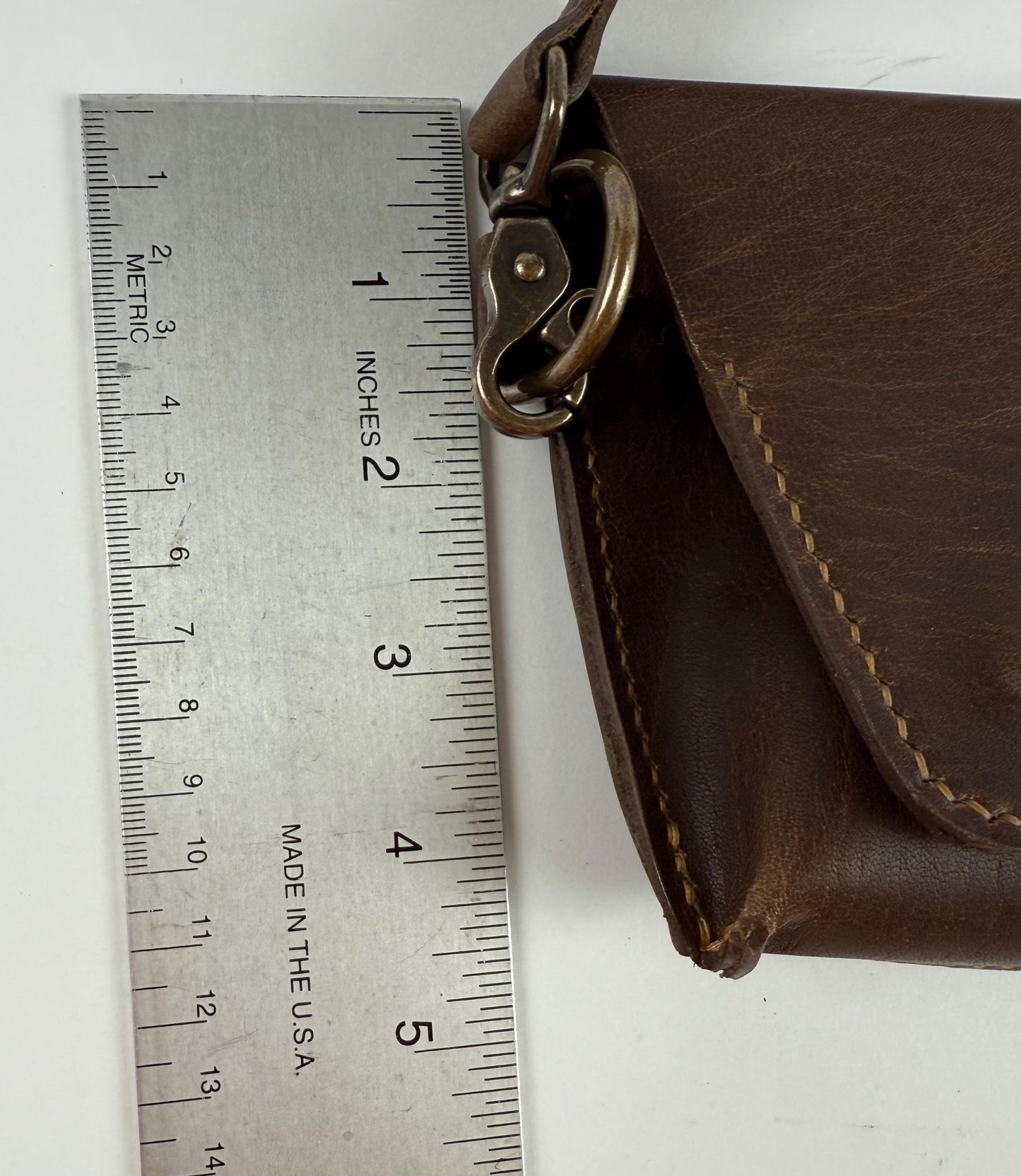 Handmade Petite Leather Crossbody Bag - Horween Leather - Hand-Stitched