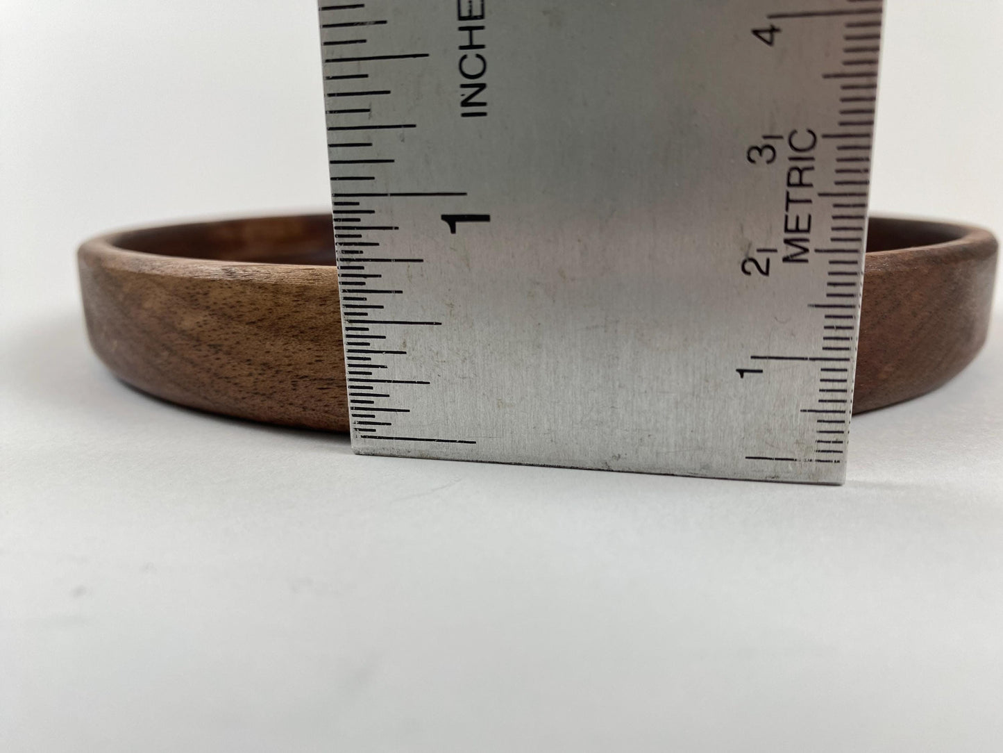 Walnut valet tray/bottle coaster - shallow - handmade router tray