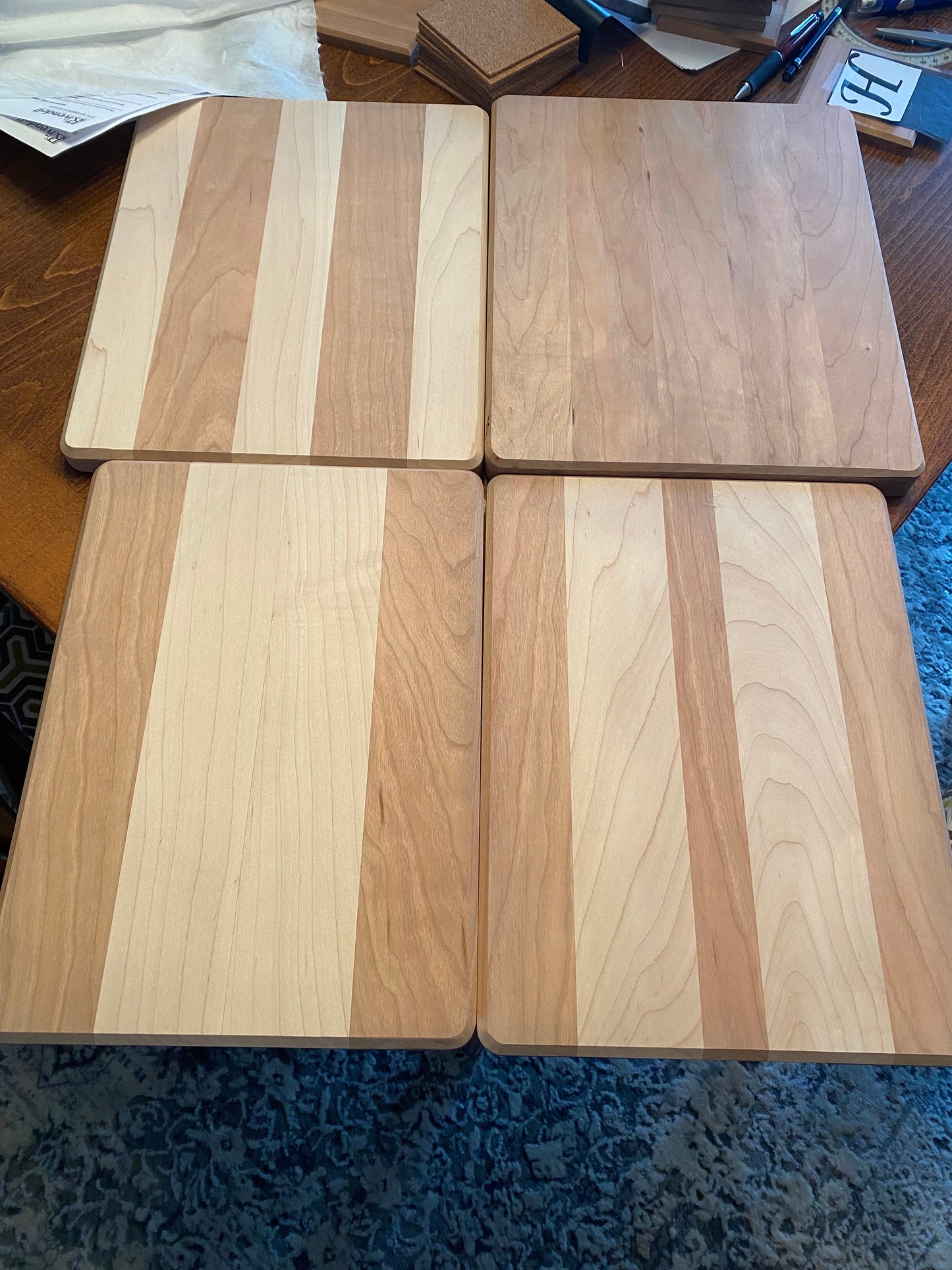 CUSTOM ORDERS - Cutting Board, Handcrafted, Long Grain Cherry and Maple - Personalization Available - recipe board - Let’s design!