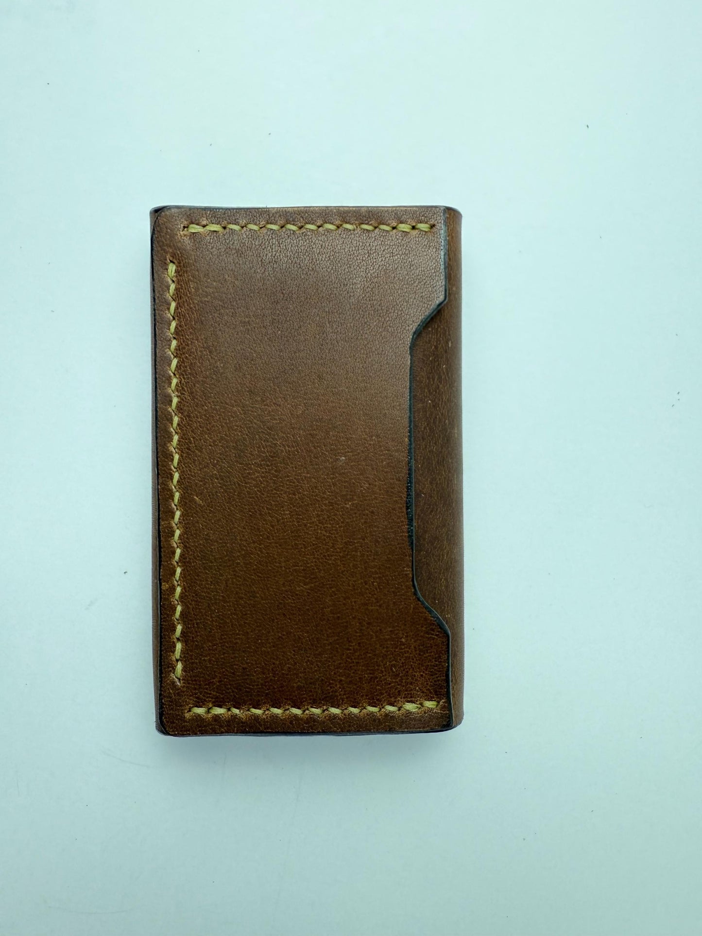 Handmade Leather Coin Pouch and Card Holder - Horween Leather - Hand stitched