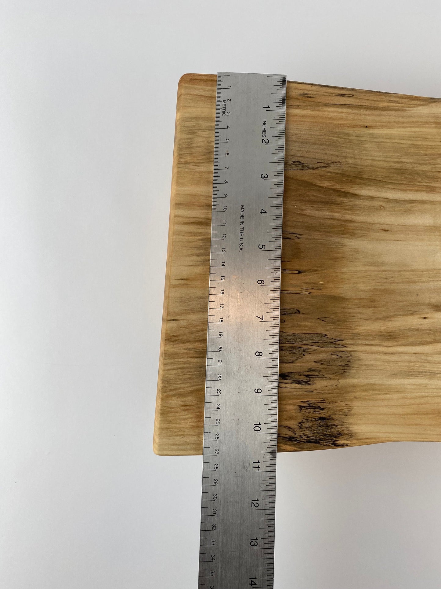 Elevated Serving/Display Tray - Silver Maple wood - double live edge (locally sourced wood)