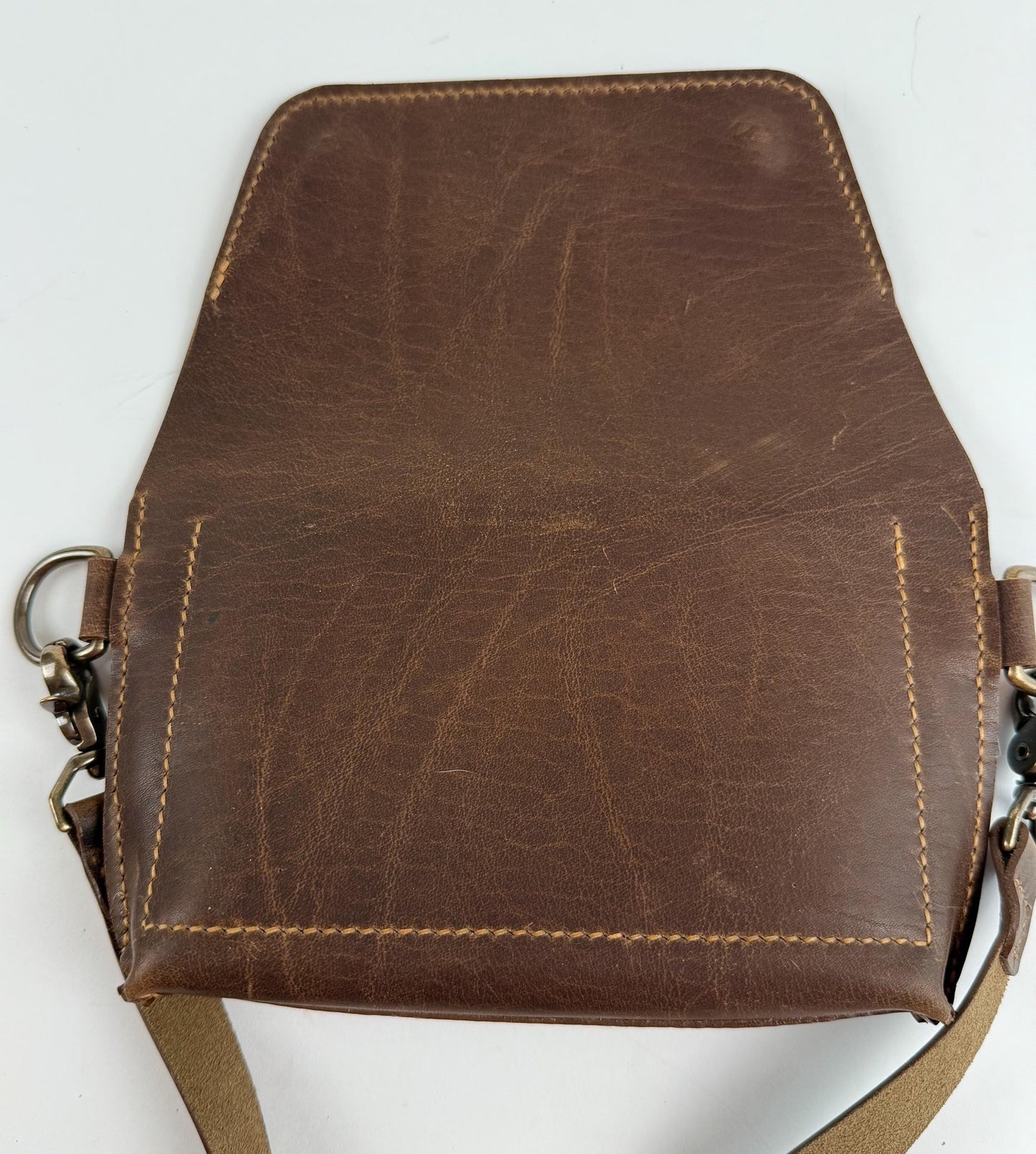 Handmade Petite Leather Crossbody Bag - Horween Leather - Hand-Stitched