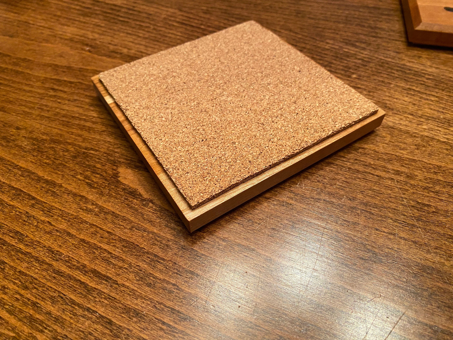 CUSTOM ORDERS - Handmade Coasters - Cherry Wood - Individual or Set of 4 - Personalization Available - Let’s design together