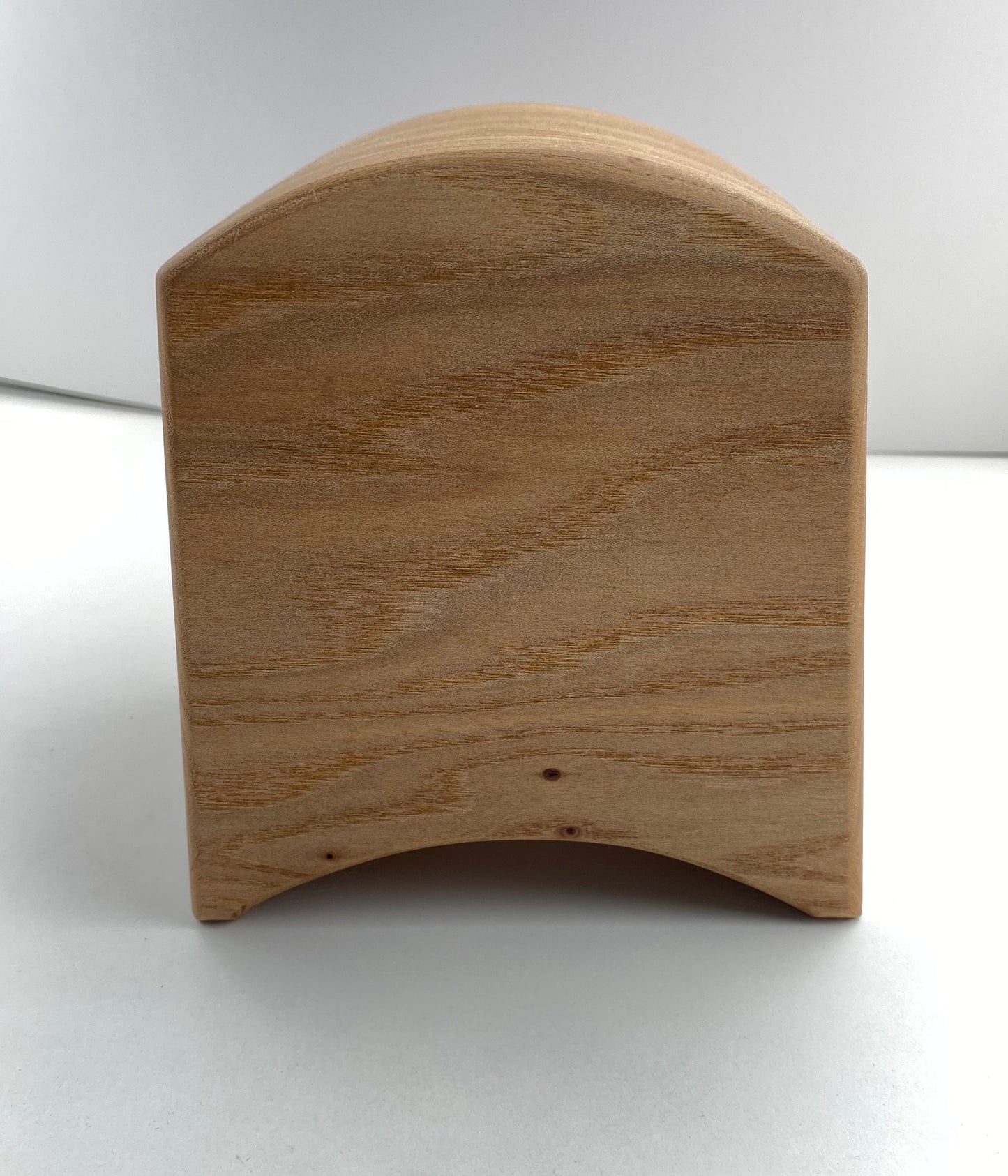 Small Handmade Keepsake Box - Elm wood - sleek 2-drawer with Blue Flocking (locally sourced wood) - bandsaw box