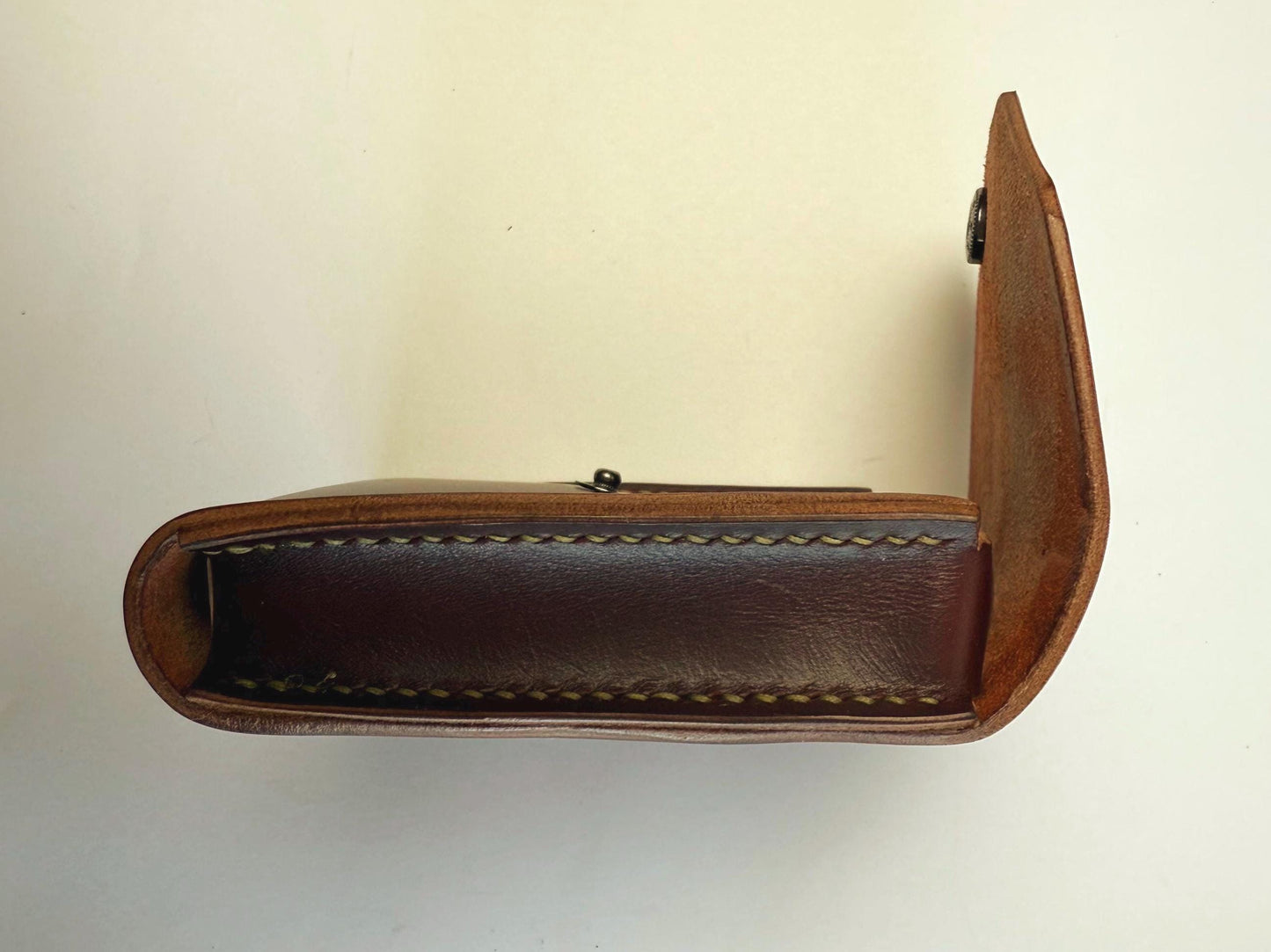 Handmade Leather Playing Card Holder / Case - Hand-Stitched - various colors - includes deck of cards